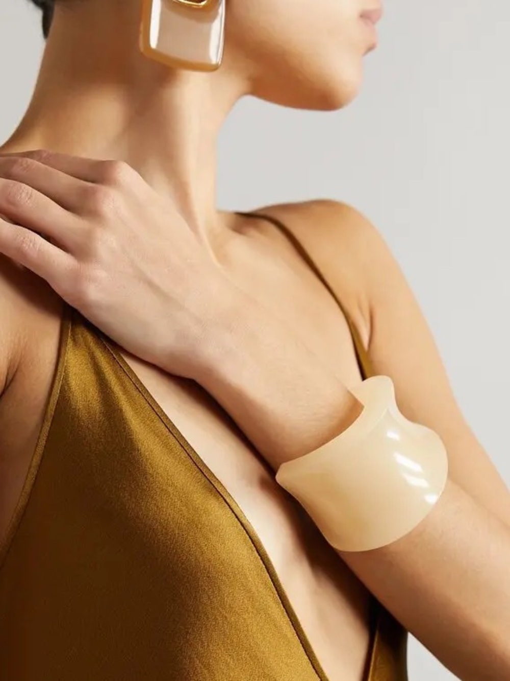 French Designer Inspired Asymmetrical Resin Cuff